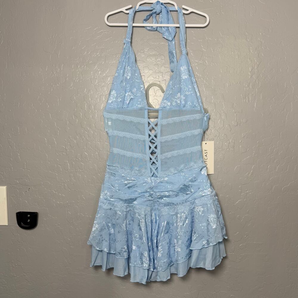 Outcast Jude Mini Dress Baby Blue, S